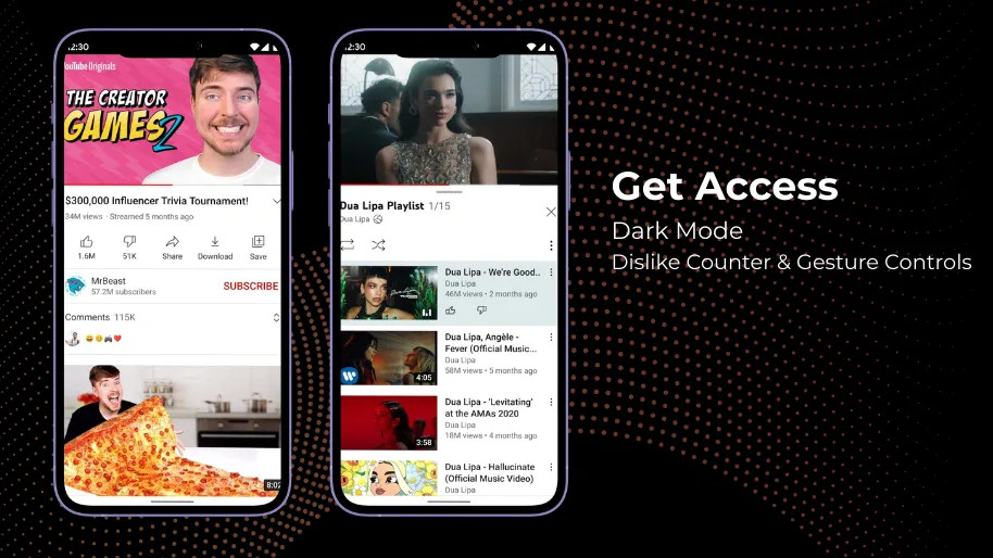 Dislike Counter & Gesture Controls
